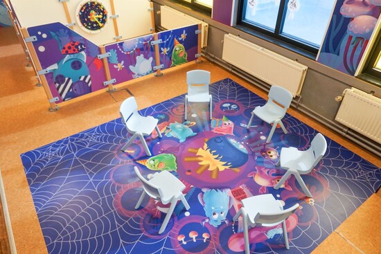 Kinderhoek met een thema voor de kinderopvang