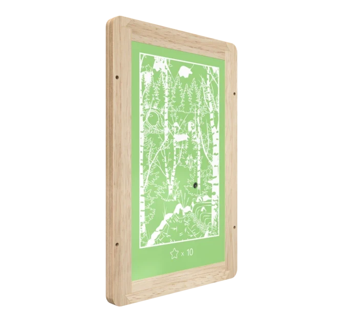 Op deze afbeelding staat een wandspel Into the woods