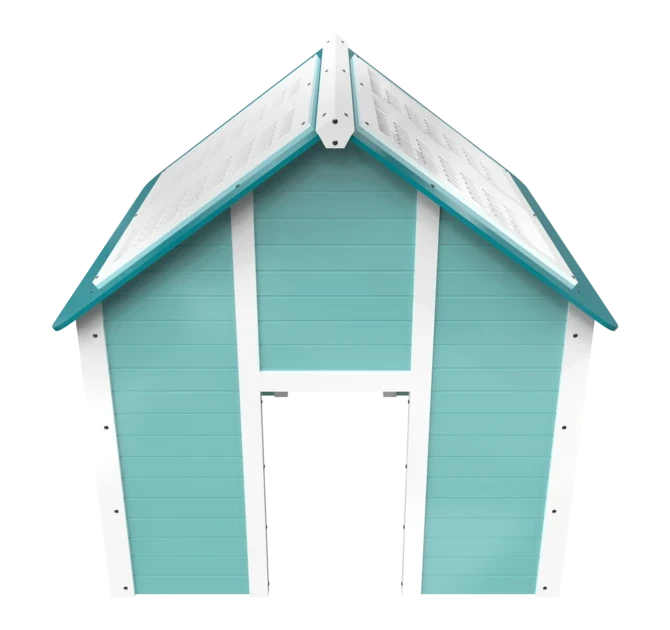 Op deze afbeelding staat een speelhuis formaat | IKC speelhuisjes