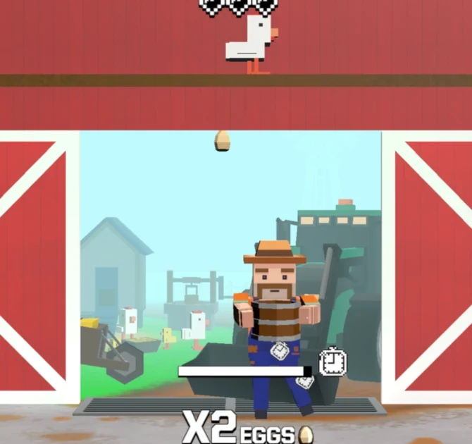 Vang de eieren die de kip laat vallen in dit spannende spel voor kinderen!