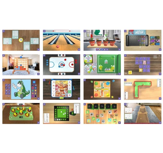 Software die op de touchtable interactieve familie speeltafel staat meerdere spellen die kinderen samen kunnen spelen
