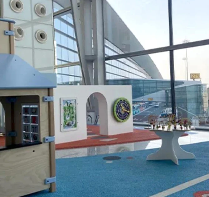 speelhoek voor kinderen op Guangzhou Baiyun International Airport