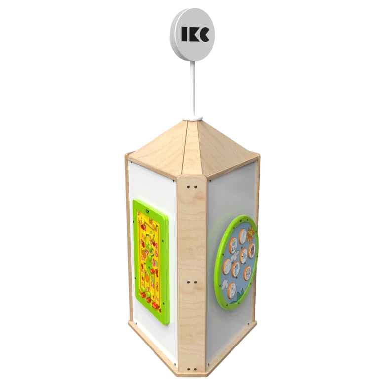 Op deze afbeelding staat een interactief speelsysteem Playtower touch wood
