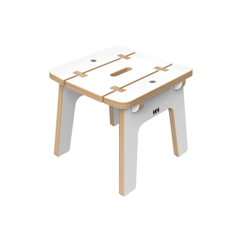 Wit houten krukje voor kinderen | IKC Kindermeubels