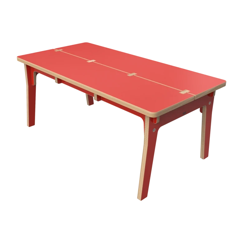 Houten tafel voor kinderen rood | IKC Kindermeubels