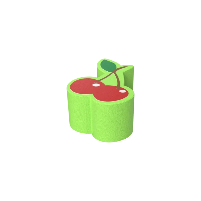 De Softplay Cherry is een handgemaakt zacht zitmeubel voor uw kinderhoek