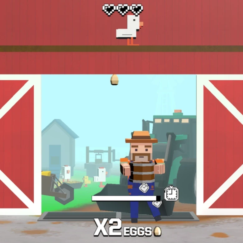 Vang de eieren die de kip laat vallen in dit spannende spel voor kinderen!